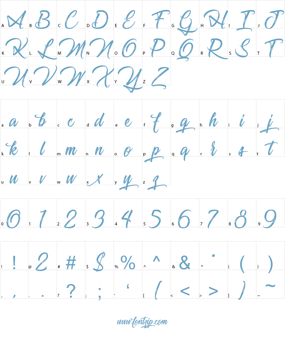 Journey to Thailand Font Character